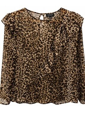 TOPSHOP leopard blouse